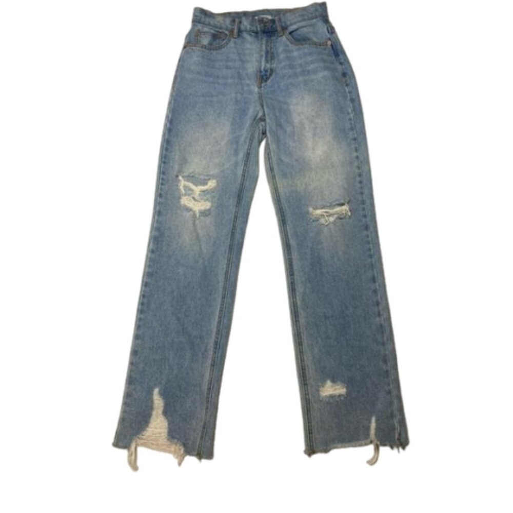 BDG Women's High Rise Distressed Blue Jeans